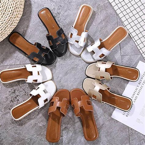 white hermes sandals dupe.